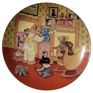 Vtg 1984 Tender Loving Bear Lovable Teddies Michael Hague River Shore Plate